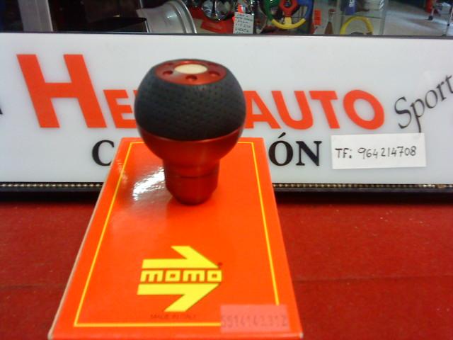 POMO MOMO RACE AIR METAL PIEL NEGRA ALUMINIO ROJO REF.1551414331